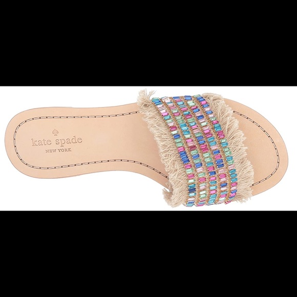 kate spade Shoes - Kate Spade Solaina Fringe Jewel Sandals 6
